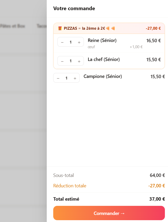 OrdraFood-Bestellseite - ein moderner Checkout als GloriaFood-Ersatz